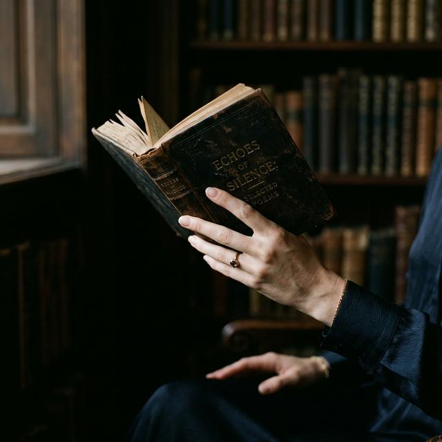 Hand holding an old book